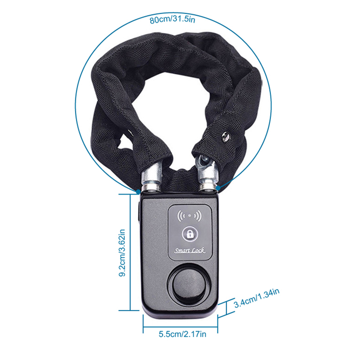 Security Chain Door - Умный Bluetooth-замок-цепь без ключа для велосипеда/мотоцикла/ворот/дверей