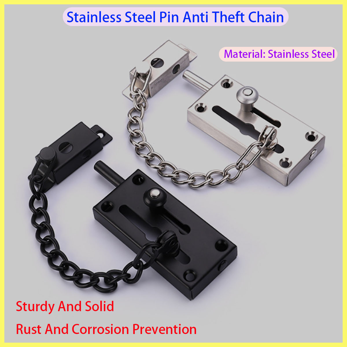 Security Chain Door - Новый утолщенный дверной замок из нержавеющей