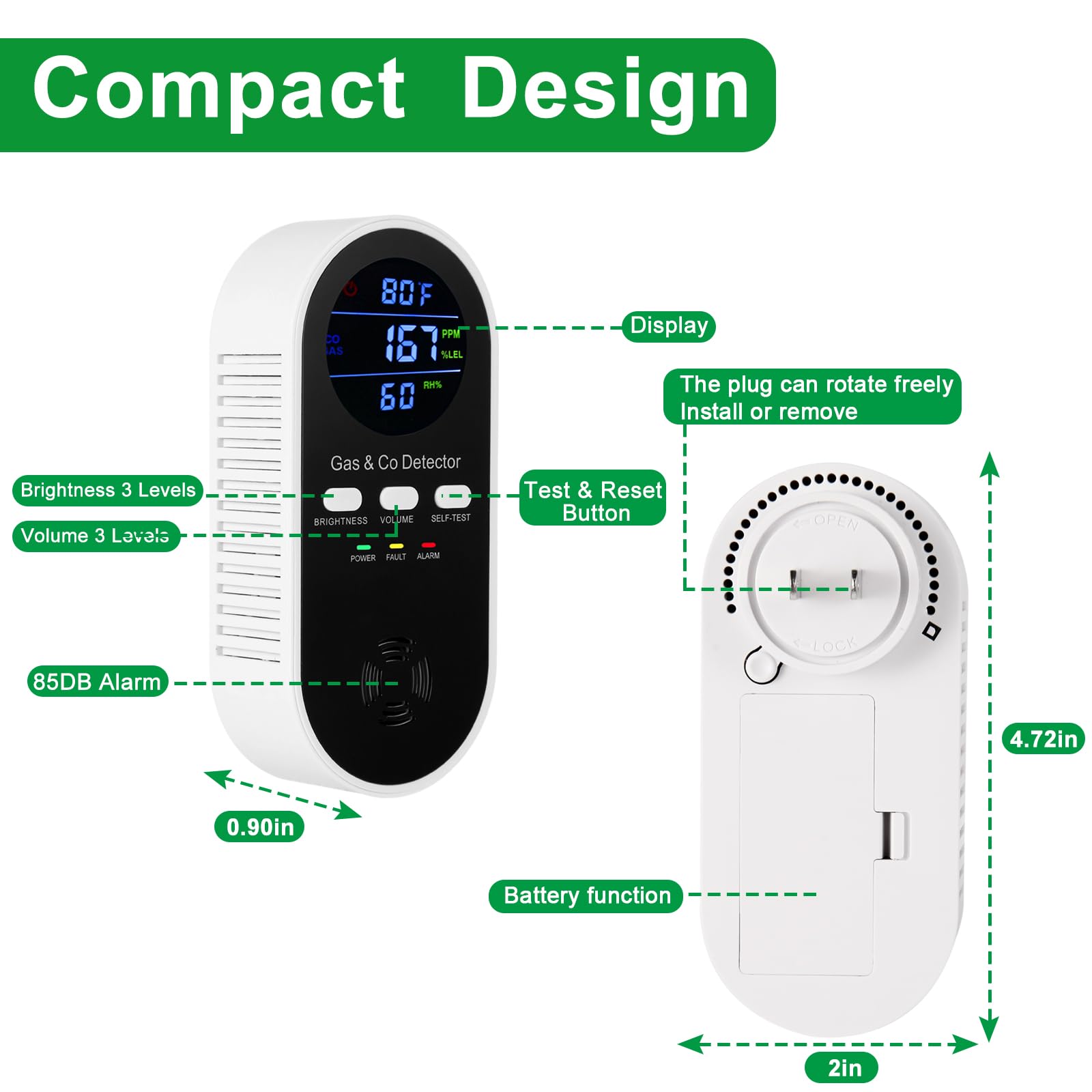 5-в-1 комбинированный детектор – обзор и цена Co Detector Plug